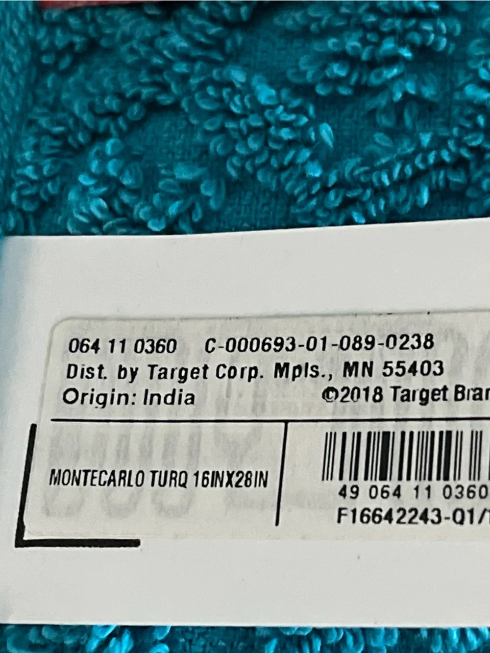 Opalhouse Teal Blue Decorative Fringe Bath Towel Set